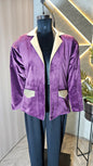 048-J-HOB Women's Velvet Blazer – Dual-Tone Classic Design – Made in India