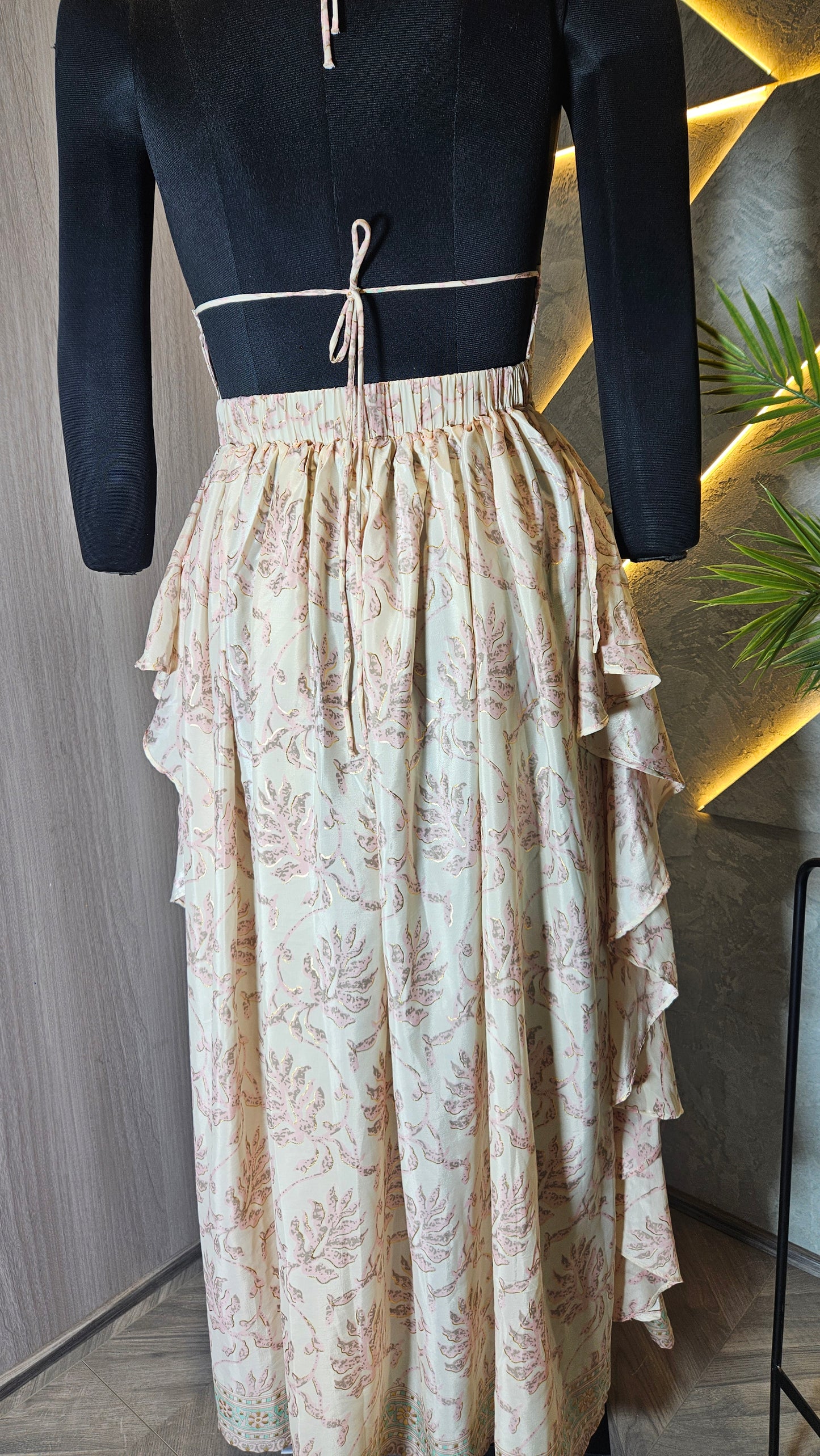 052-D-HOB Embroidered Tiered Halter Top – Made in India