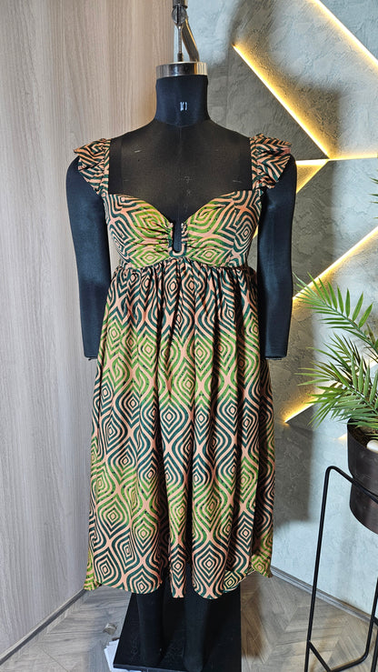 054-D-HOB Women's Ethnic Boho Sleeveless Printed Cotton Top-Dress – Made in India