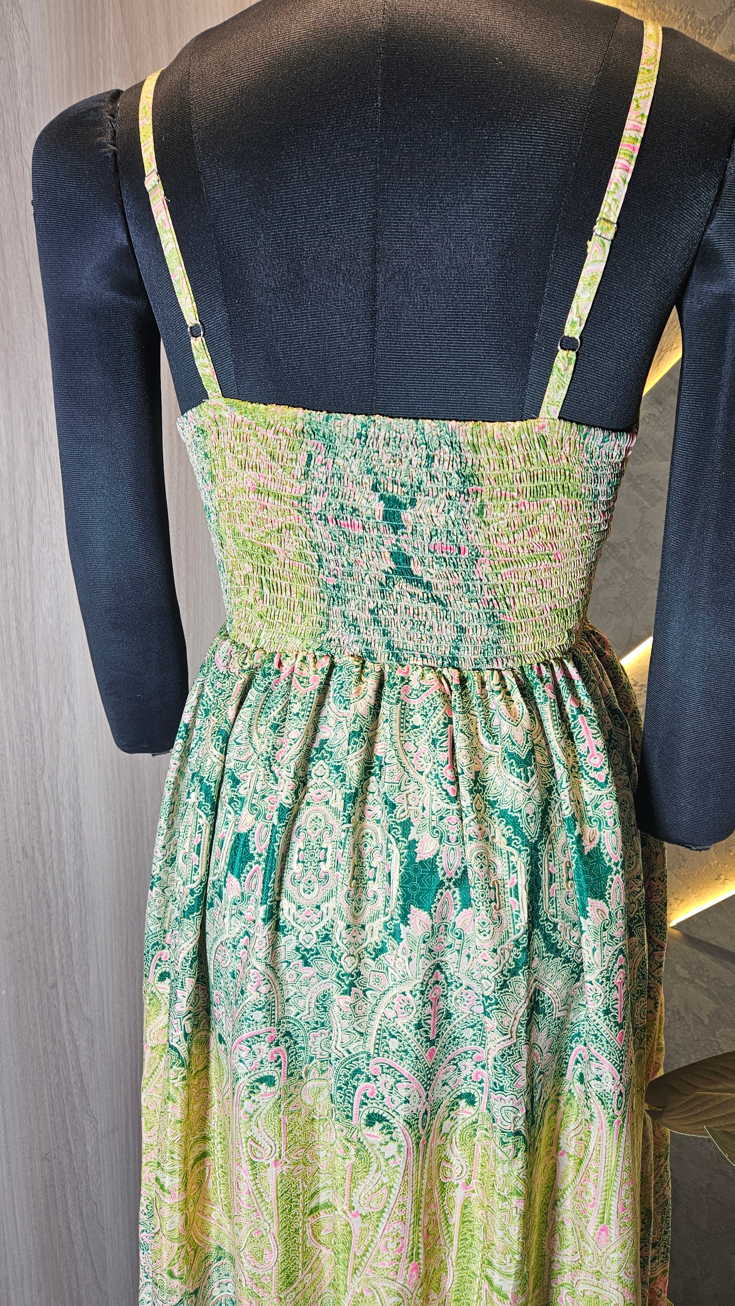 066-D-HOB Bohemian Printed Cotton Maxi Dress – Made in India