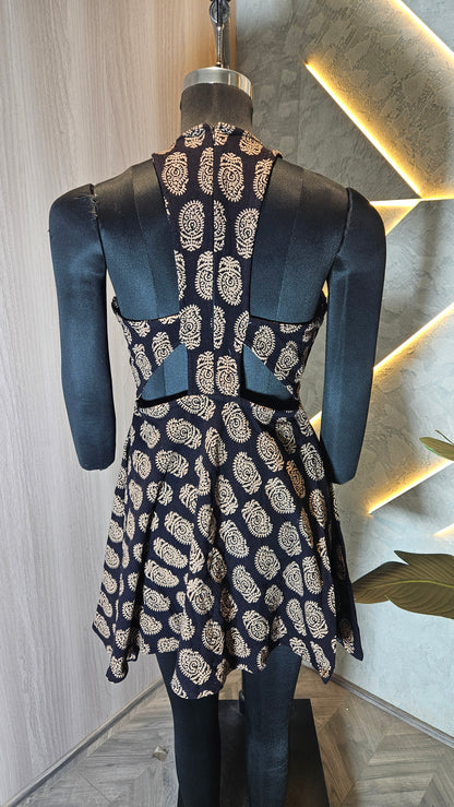 073-D-HOB Women’s Paisley Printed Sleeveless Dress – Made in India