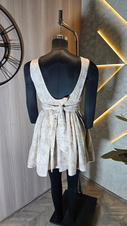 082-D-HOB Women's Sleeveless Smocked Bodice Floral Cotton Top – Made in India