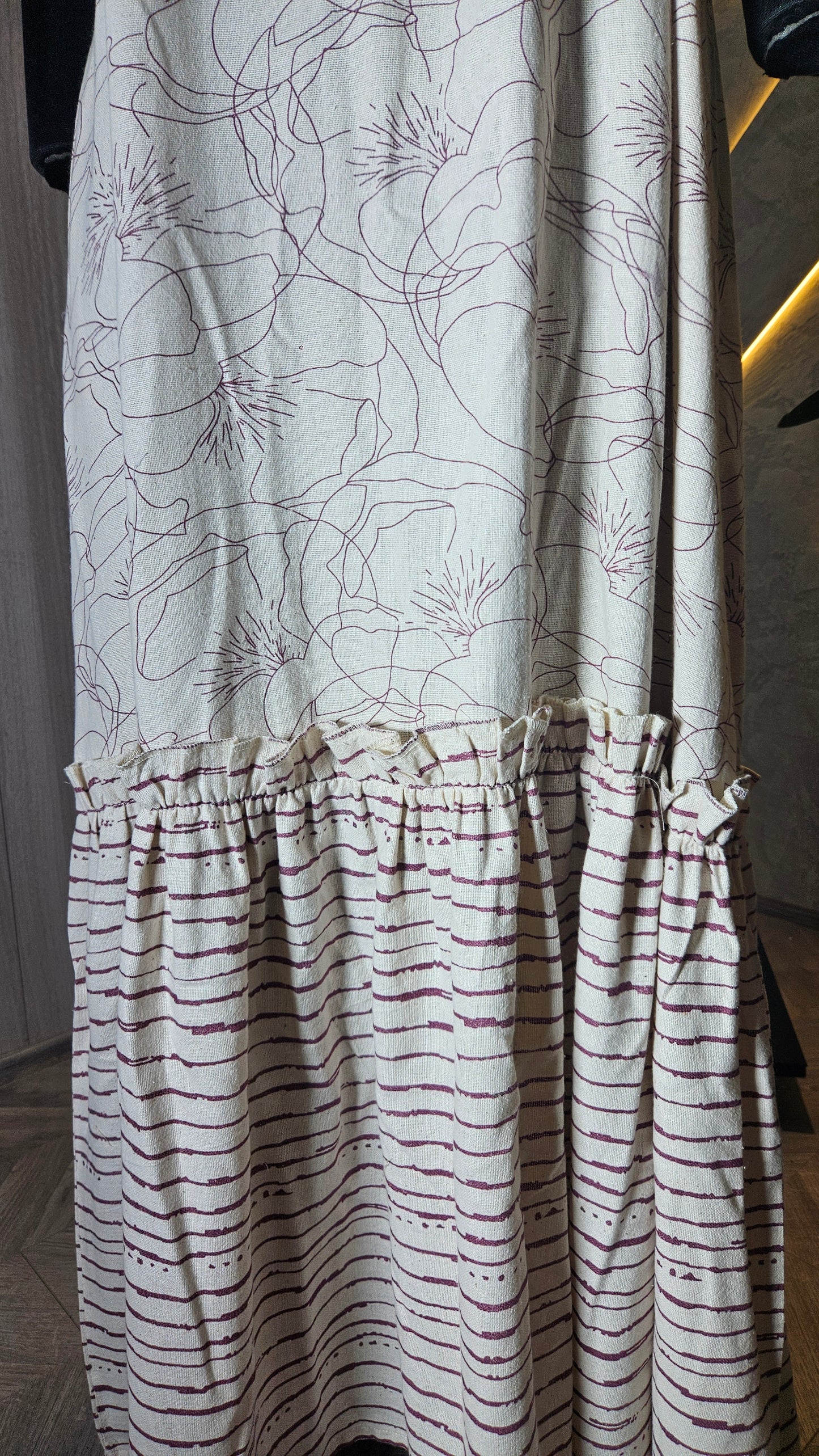 083-D-HOB Handcrafted Cotton Halter Neck Maxi Dress – Made in India