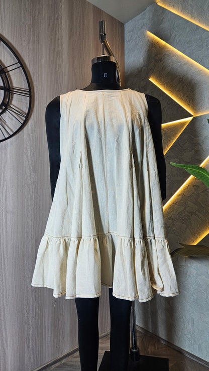 084-D-HOB Women’s Sleeveless Flared Cotton Tunic Top – Made in India