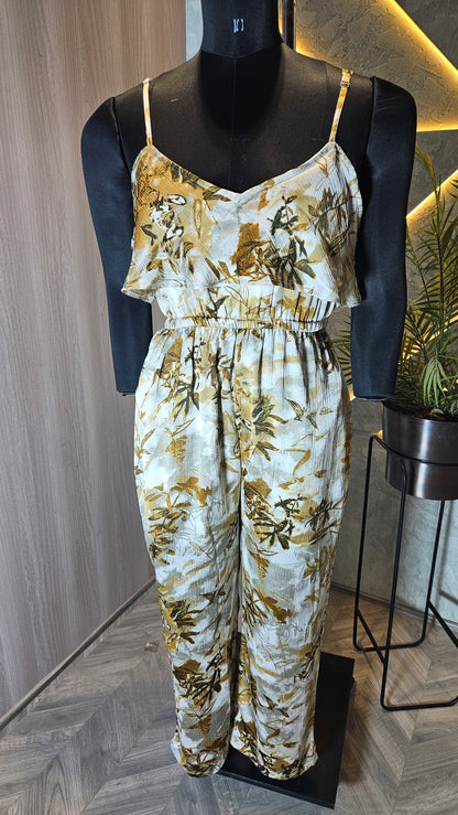 098-JS-HOB Women's Floral Printed Sleeveless Jumpsuit – Made in India