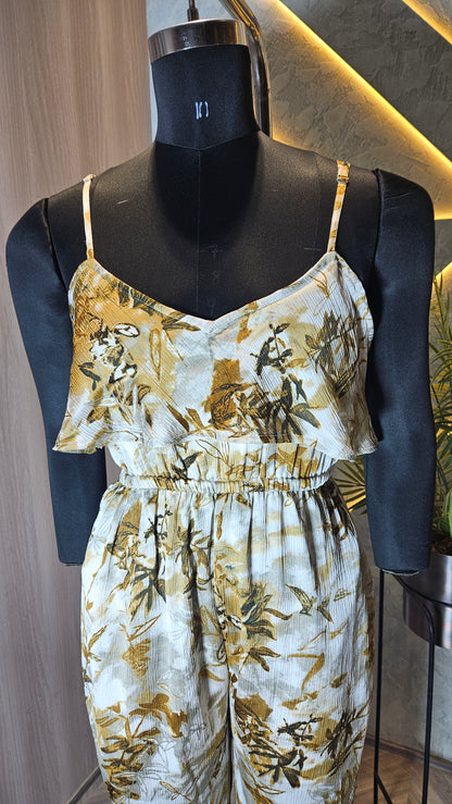 098-JS-HOB Women's Floral Printed Sleeveless Jumpsuit – Made in India