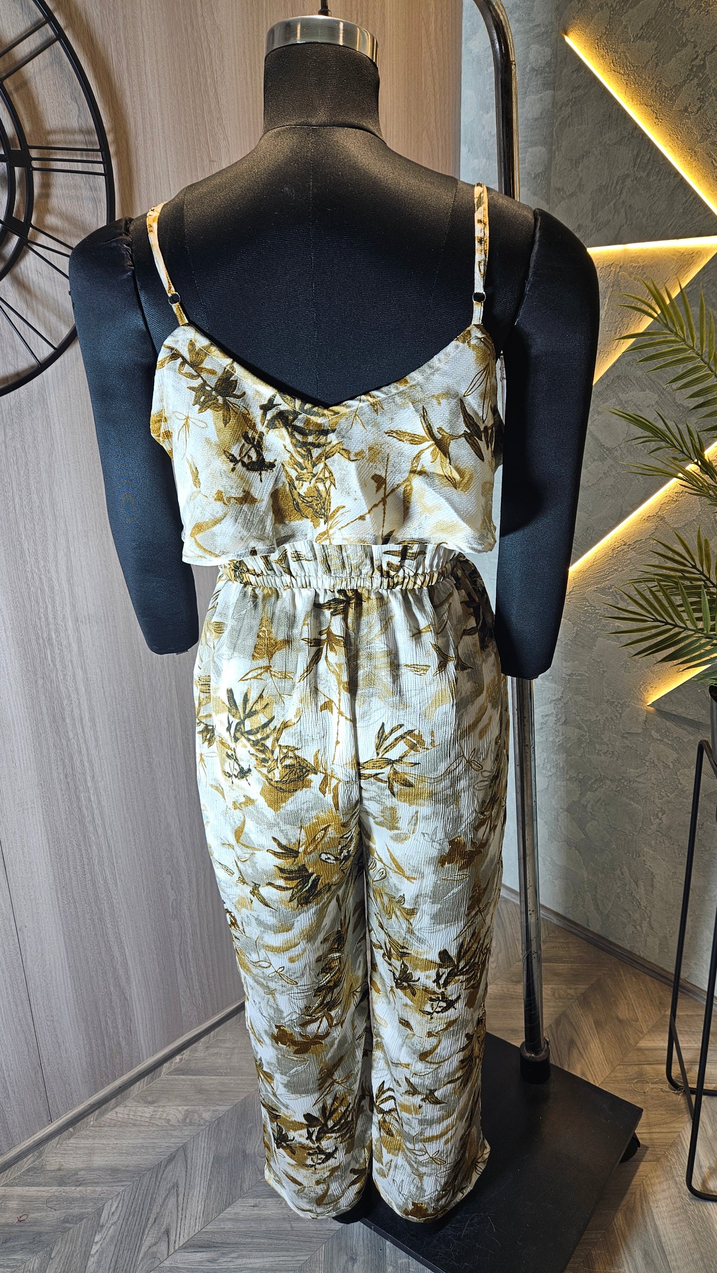 098-JS-HOB Women's Floral Printed Sleeveless Jumpsuit – Made in India