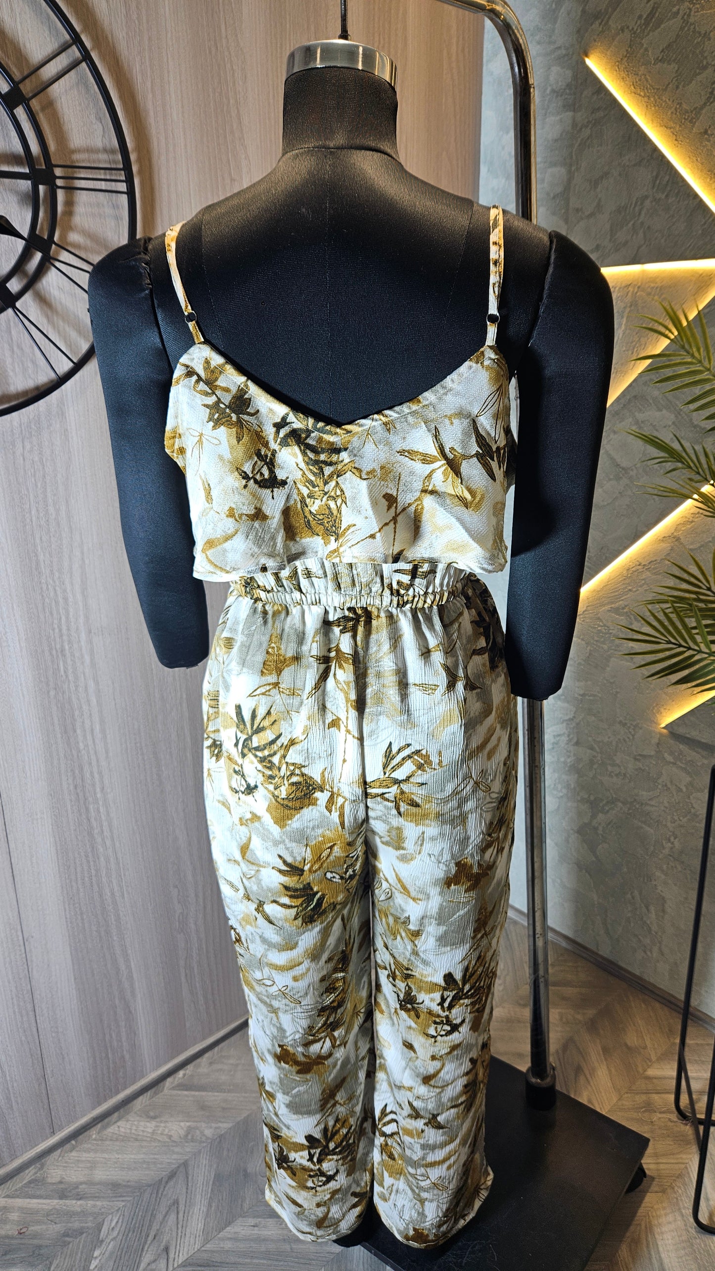 098-JS-HOB Women's Floral Printed Sleeveless Jumpsuit – Made in India