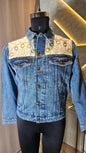 0110-J-HOB Hand-Embroidered Denim Jacket - Made in India