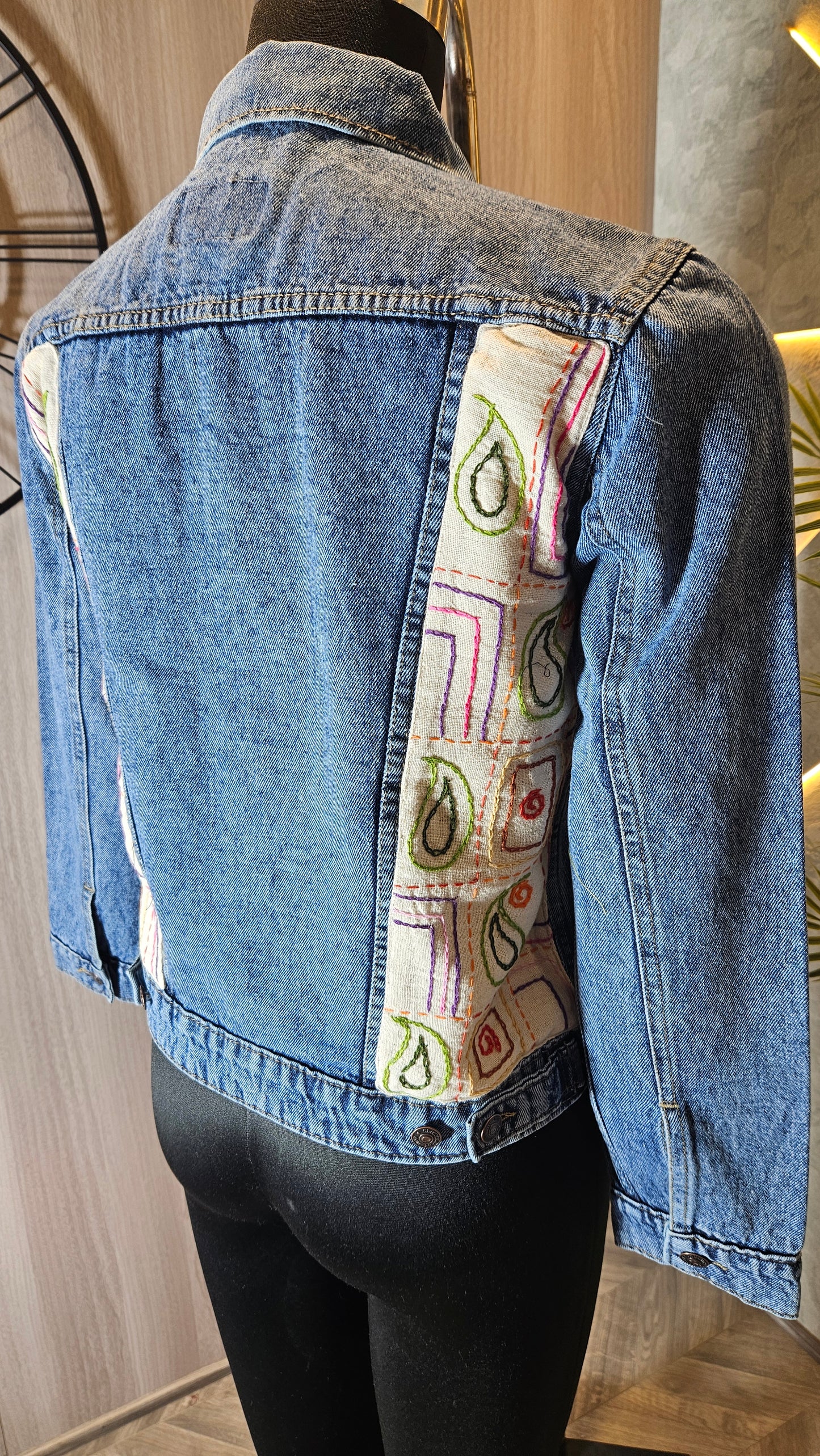 0111-J-HOB Artisan Embroidered Denim Jacket - Made in India