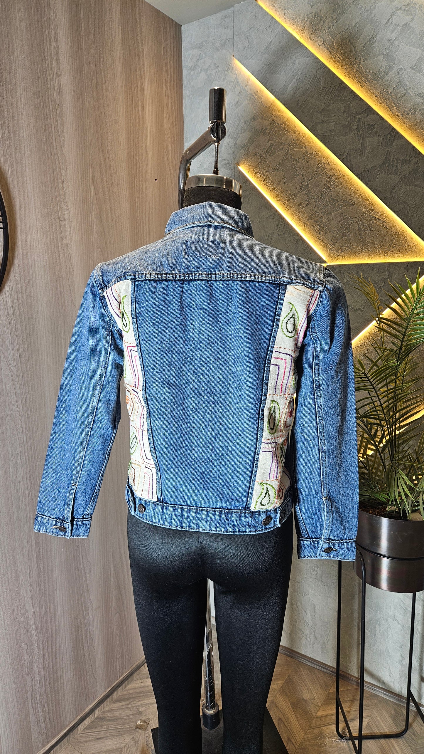 0111-J-HOB Artisan Embroidered Denim Jacket - Made in India