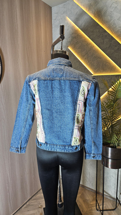 0111-J-HOB Artisan Embroidered Denim Jacket - Made in India