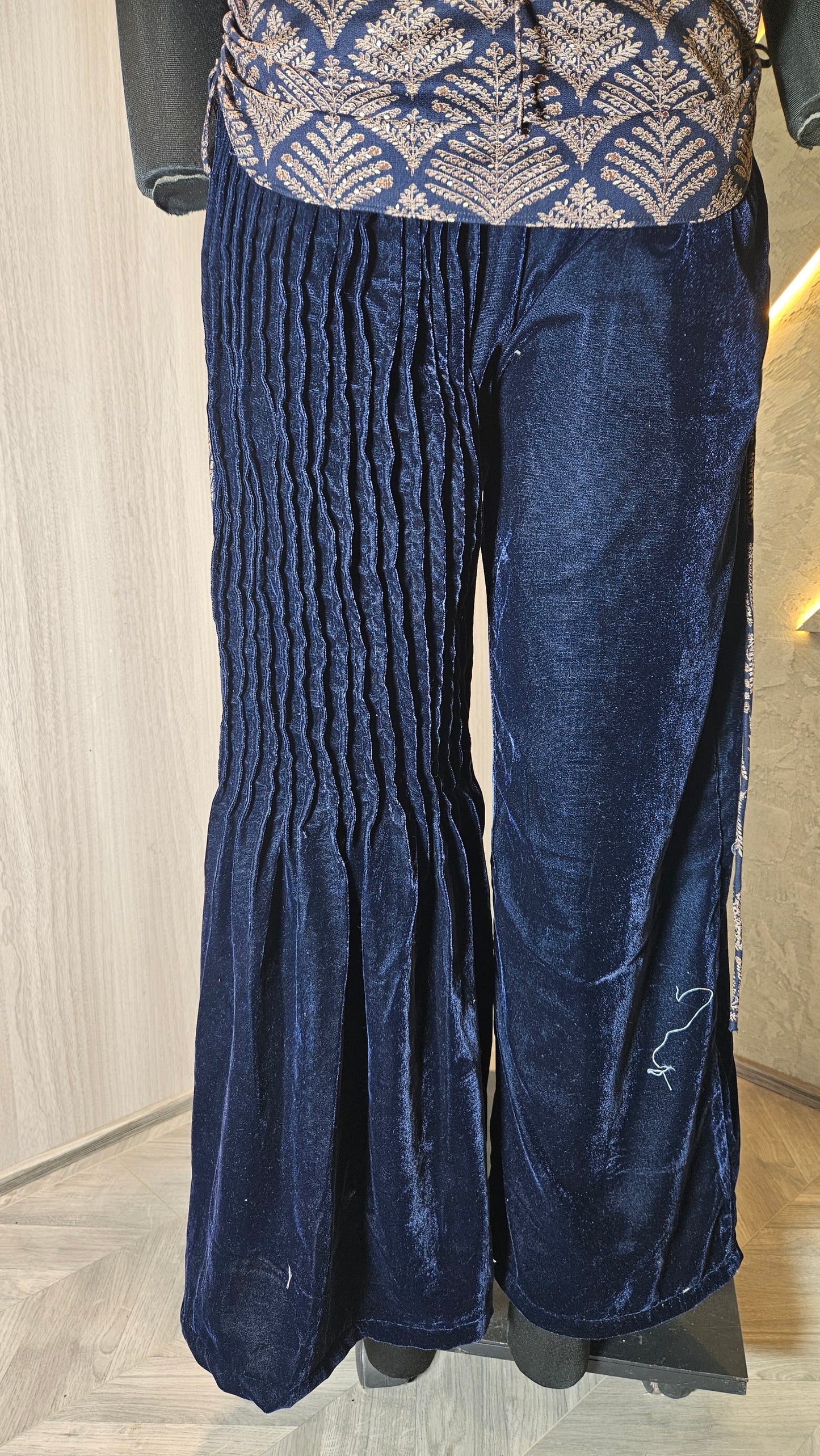 0113-C-HOB Boho Chic Sleeveless Ruched Kurti Top- Made in India