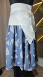 0114-SK-HOB Women's High-Waist Pleated Skirt with Wide Obi Belt - Made in India