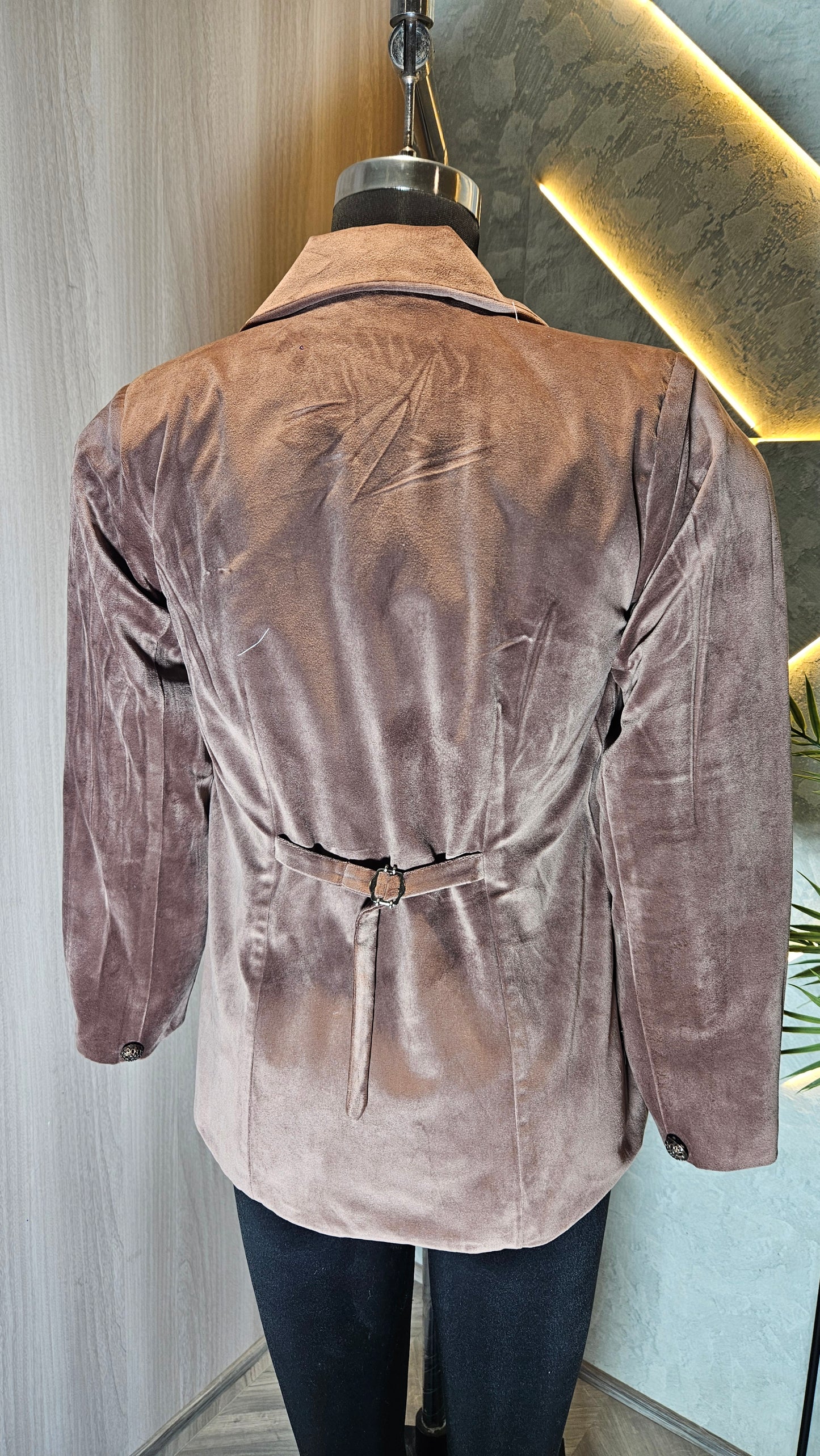 0121-J-HOB-Velvet Luxe Women's Blazer - Made in India