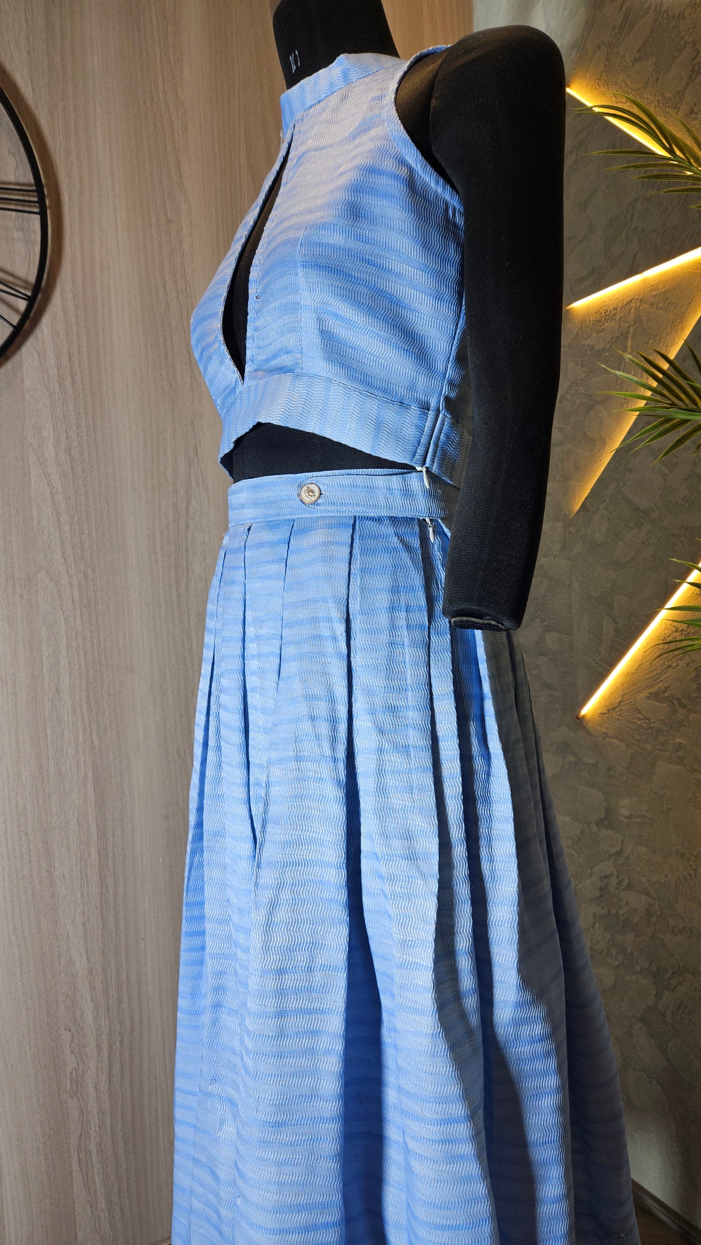 0126-C-HOB- Skyline Pleated Co-Ord Set - Made in India