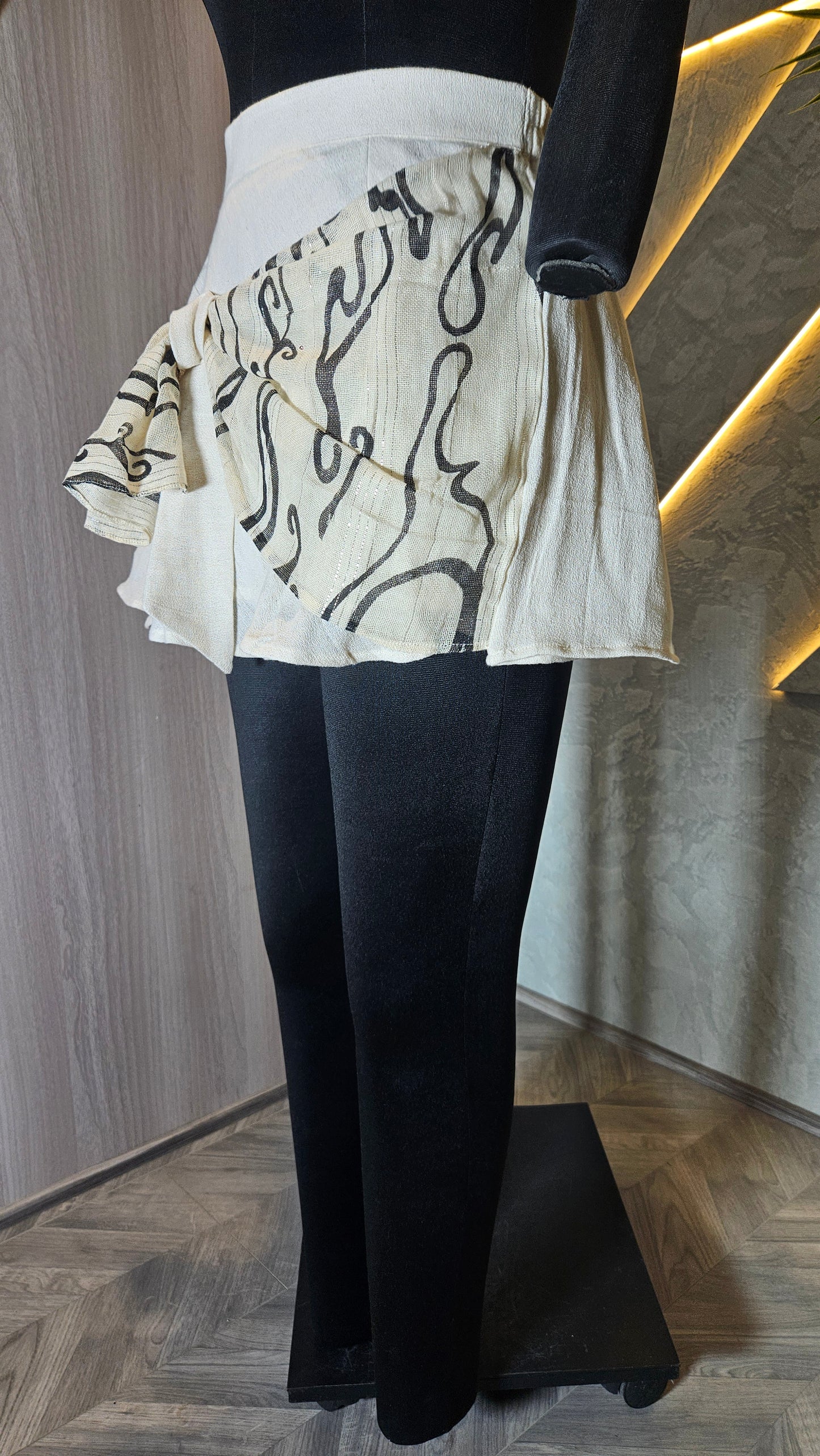 0140-SK-HOB- Boho Chic Handcrafted High-Waist Mini Skirt- Made in India