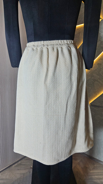 0142-SK-HOB- Handcrafted Cotton Blend Wrap Skirt with Abstract Print - Made in India