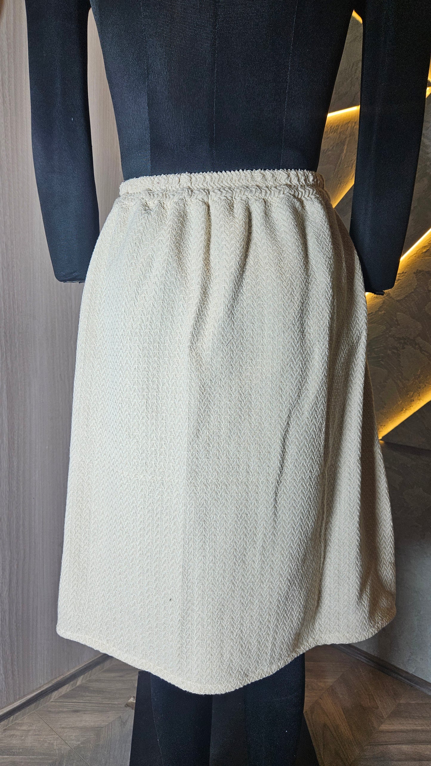 0142-SK-HOB- Handcrafted Cotton Blend Wrap Skirt with Abstract Print - Made in India