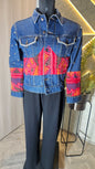0146-J-HOB-Handcrafted Denim Fusion Jacket – Indo-Western Embellished Design- Made in India