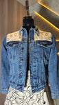 0149-J-HOB-Embroidered Patchwork Denim Jacket - Made in India