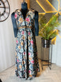0225-D-HOB -Elegant Floral Maxi Dress – Handcrafted Indian Ethnic Wear - Made in india