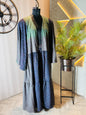 0220-D-HOB-Boho Luxe Handcrafted Kimono Kaftan – Geometric Ikat Print- Made in india